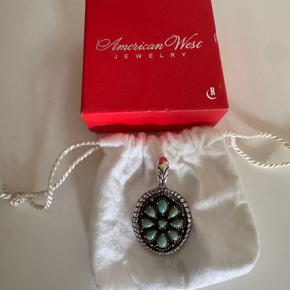 Carolyn Pollack American West 925 Green Turquoise Interchangeable Pendant CP
